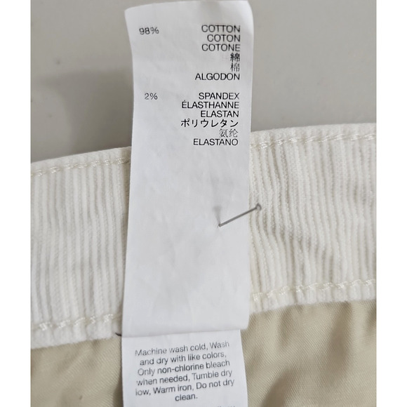 Gap ~Woman Size 14/32R~ Off-White Corduroy Premium Skinny Pants Cotton Blend. - Picture 10 of 14